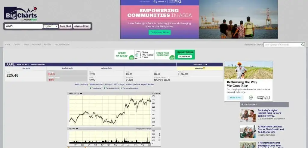 What is BigCharts?